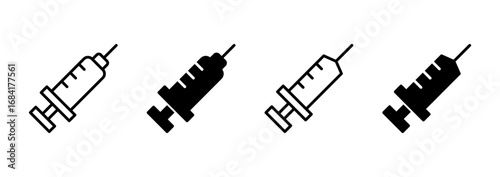 Syringe icon vector. injection sign and symbol.vaccine icon