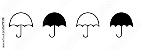 Umbrella icon vector. umbrella sign and symbol