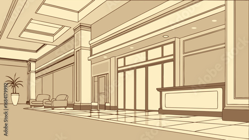 Elegant Interior Lobby Design.