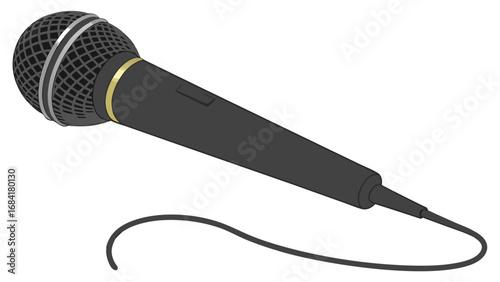 Studio Microphone Isolated on White Background.