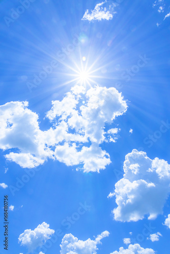 Fototapeta 青空に太陽