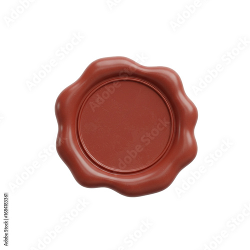 3d wax seal blank isolated
