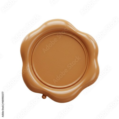 3d wax seal blank isolated
