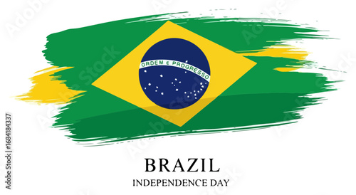 Brazilian flag illustration for Independence Day celebration.