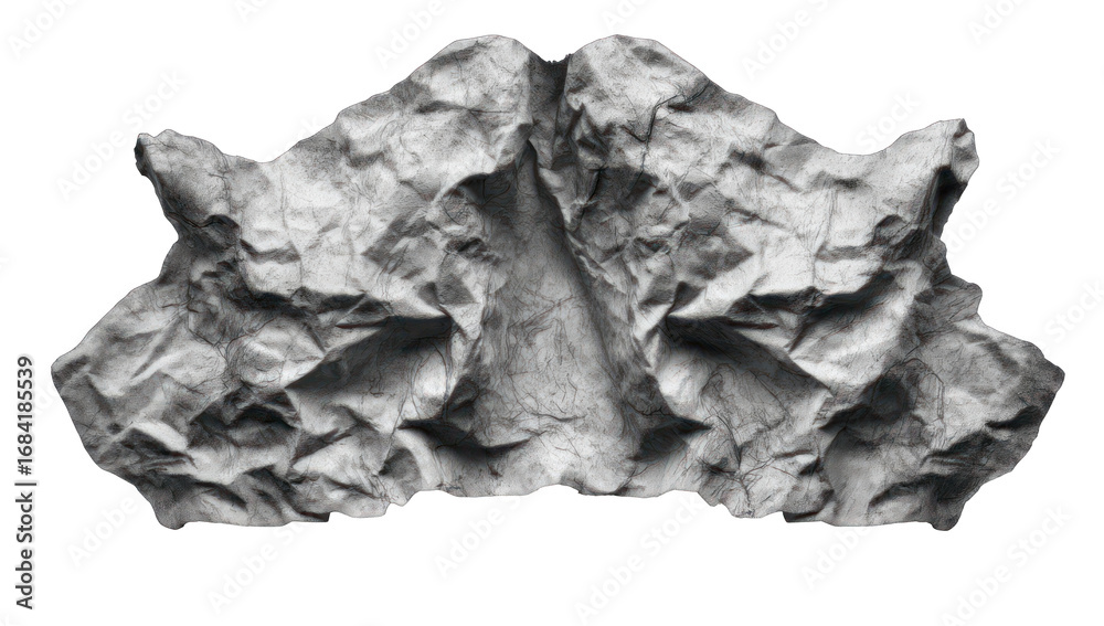 Obraz premium Crumpled paper, symmetrical form
