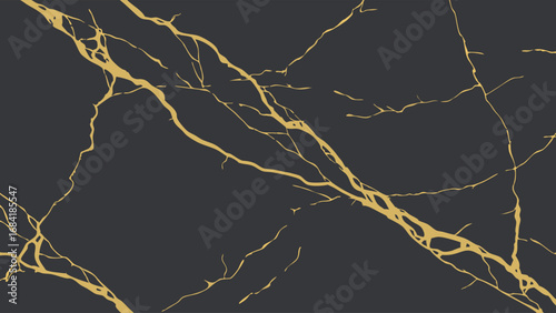 Gold Vein on Dark Background Texture.
