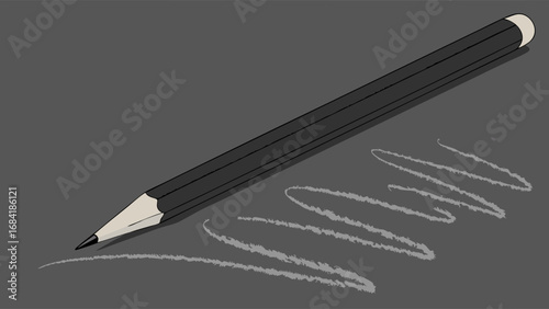 A Simple Pencil Sketch on a Gray Background.