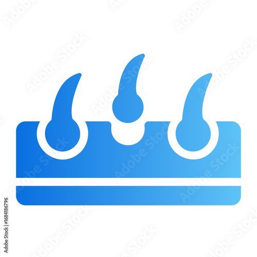 hair loss Gradient icon