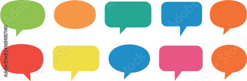 Set of different speech bubbles. Communication concept,