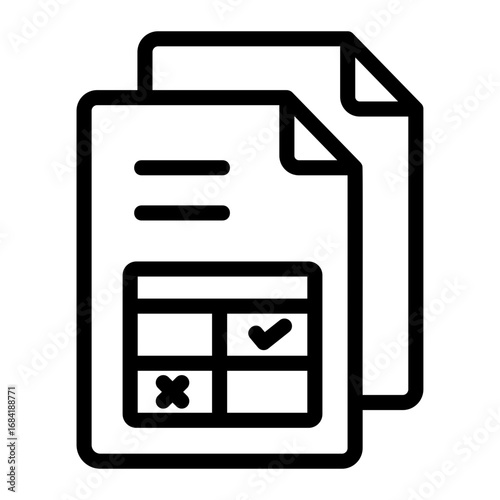 worksheet educational Line Icon