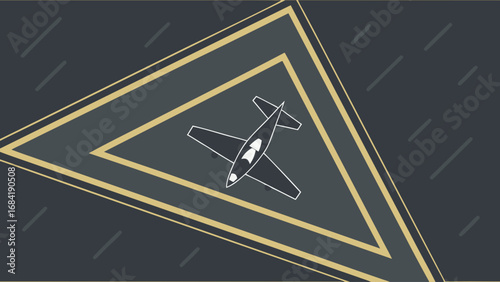 Airplane Design Abstract Illustration.