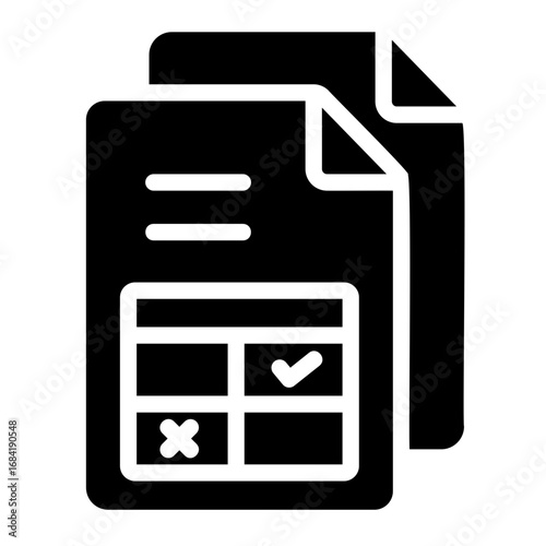 worksheet educational Solid icon
