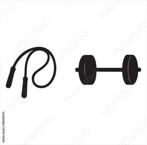 gym vector silhouette