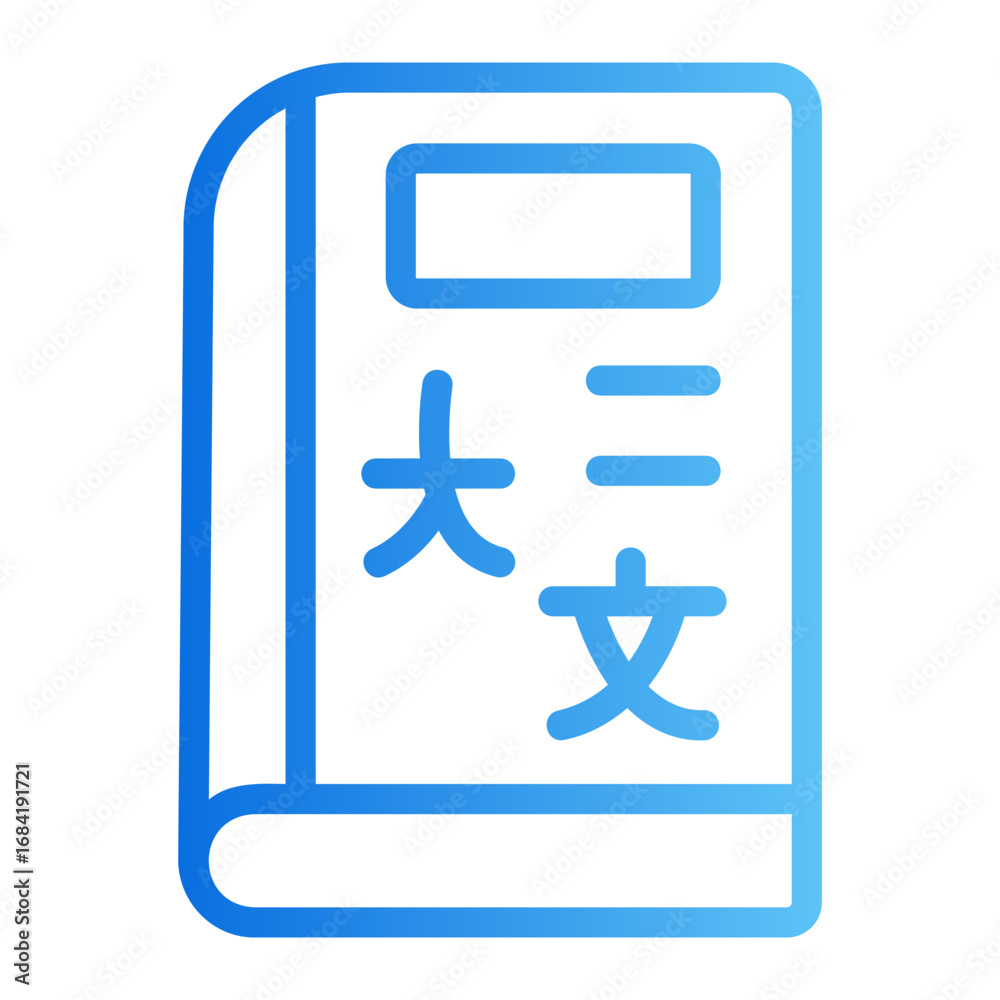Fototapeta premium dictionary book Gradient icon