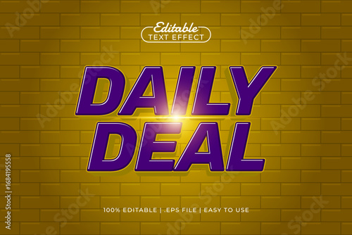 daily deal editable text effect