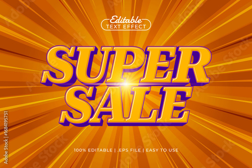 super sale editable text effect