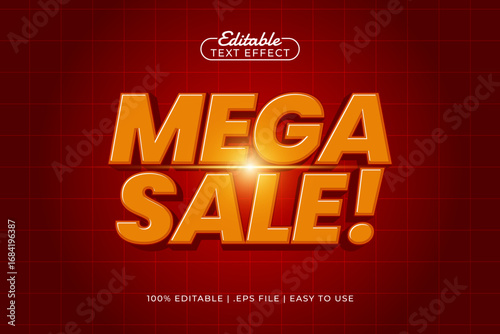 mega sale editable text effect