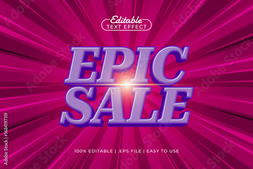 epic sale editable text effect