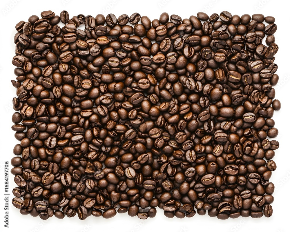 Fototapeta premium Roasted Coffee Beans Texture Background Close Up