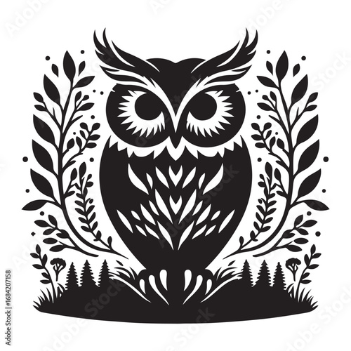 Eurasian Eagle-Owl, Bubo bubo, a species of eagle owl
