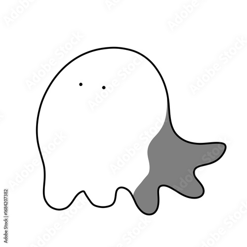 シンプルなお化けのイラスト