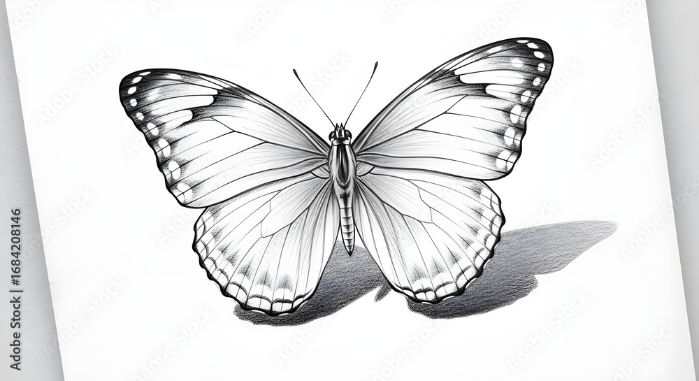 Fototapeta premium butterfly on white background