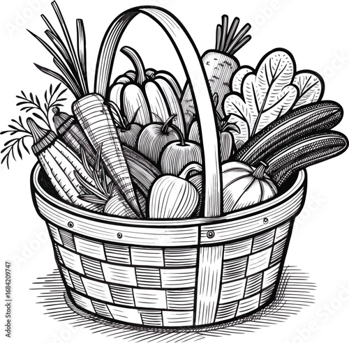 vegetable-basket-line-art-black-design