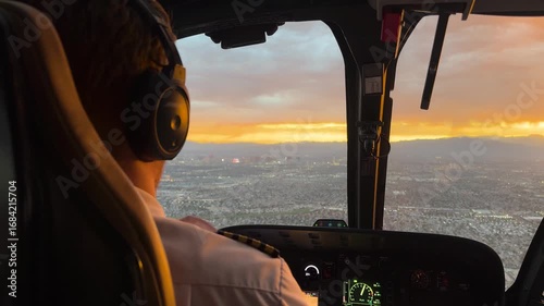 Helicopter, Las Vegas, Nevada, EUA, aerial image, helicopter inside