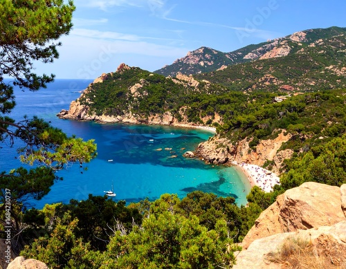 Fototapeta Naklejka Na Ścianę i Meble -  Coastal View, Mediterranean Beach, Italy