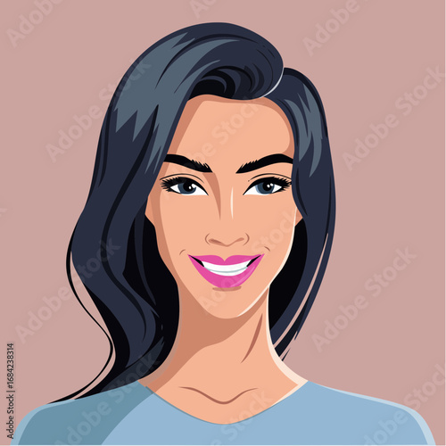 portrait of an androgynous individual with refined soft features 