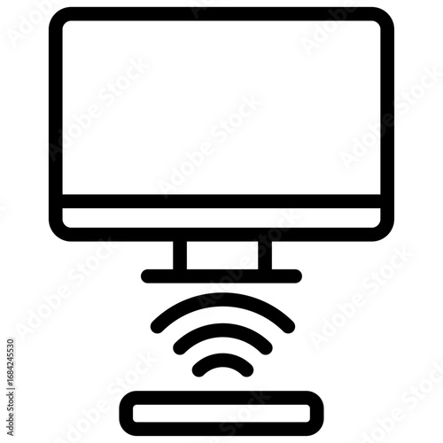 Device Handoff Line Icon of Multi Device Workflow Icon Set