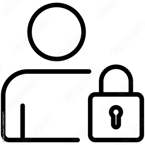 User VPN Security Line Icon of Personal VPN Tools Icon Set