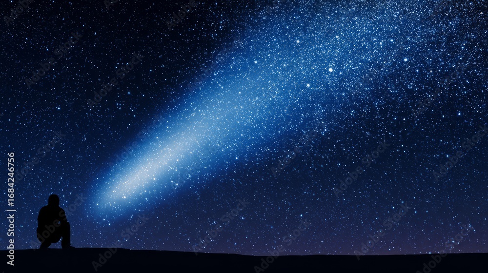 Fototapeta premium meteor,darkness,trails,astronomy,galaxy,water,universe,light,nature,web,night,still,stars,silhouette,landscape,space,peak,lake,cosmic,mountain,horizon,reflection,celestial,timelapse,sky