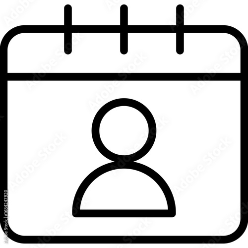 Attendee Registered Line Icon of Event RSVPs & Planning Tools Icon Set