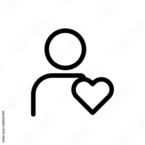 Caring Friend Line Icon of Online Friendship Dynamics Icon Set