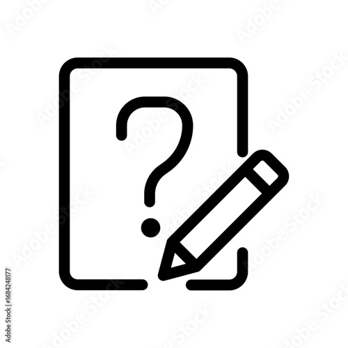 Trivia Quiz Line Icon of Icebreaker Games Icon Set