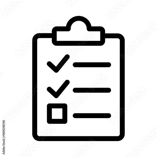 Decision Checklist Line Icon of Group decision-making Apps Icon Set