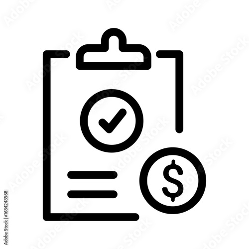 Refund Confirmation Line Icon of Product Return & Refund Flow (e-commerce UX) Icon Set