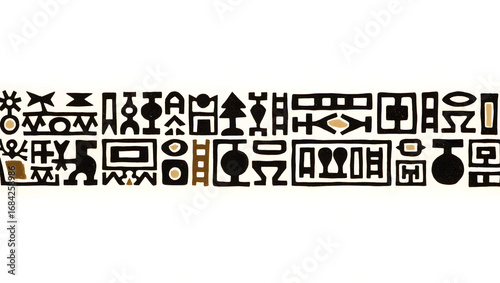 A macro image of Maya glyph pattern