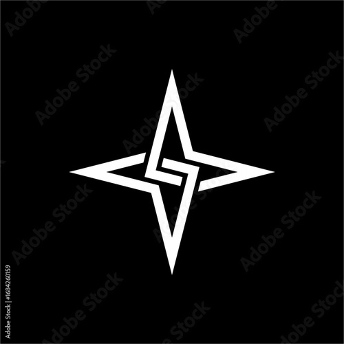 An elegant and futuristic letter S star logo. The clean, geometric design creates a powerful, abstract mark that conveys quality, ambition, and a brilliant vision.