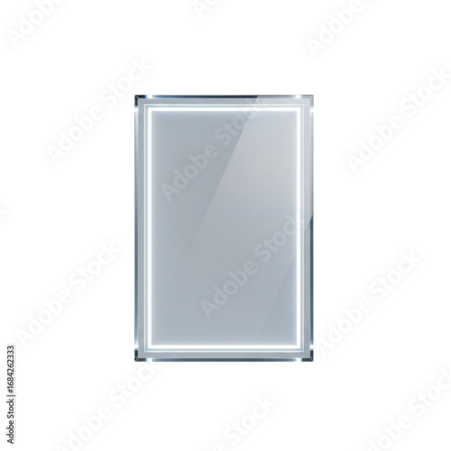 Modern, minimalist 3D glass plate, perfect for mockups, branding and personal or professional projects, isolated on a solid white background.