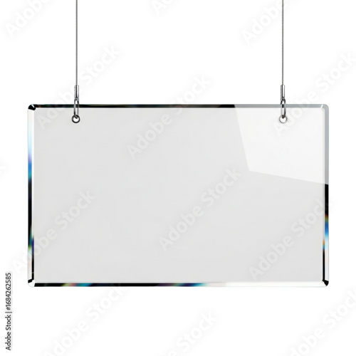 Modern, minimalist 3D glass plate, perfect for mockups, branding and personal or professional projects, isolated on a solid white background.