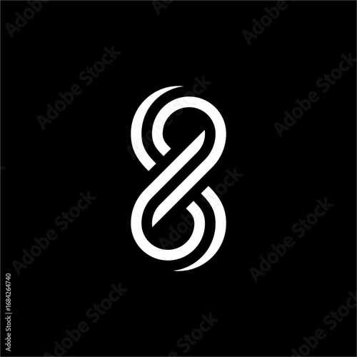 An elegant, modern 69 infinity logo with a continuous, fluid design. This futuristic mark symbolizes unity, connection, and infinite possibilities for a premium brand.