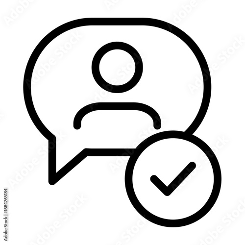 Candidate Evaluation Line Icon of AI Interview Coaching Icon Set