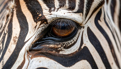 Close-up zebra eye