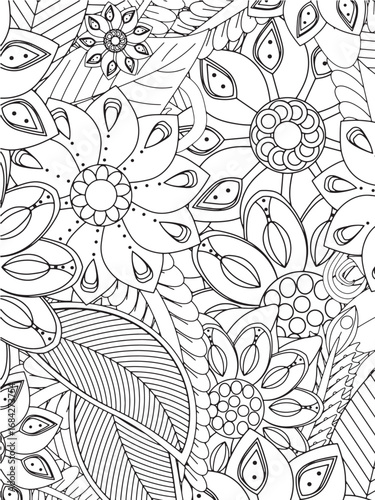 Wallpaper Mural Creative flower border coloring pages for adults and kids  Torontodigital.ca