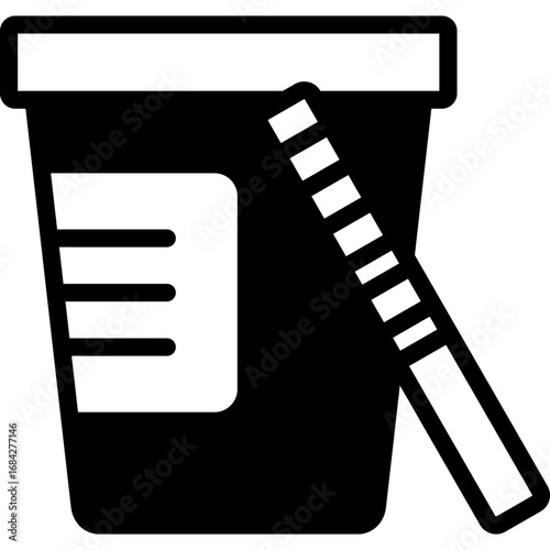 urine test icon illustration design with solid