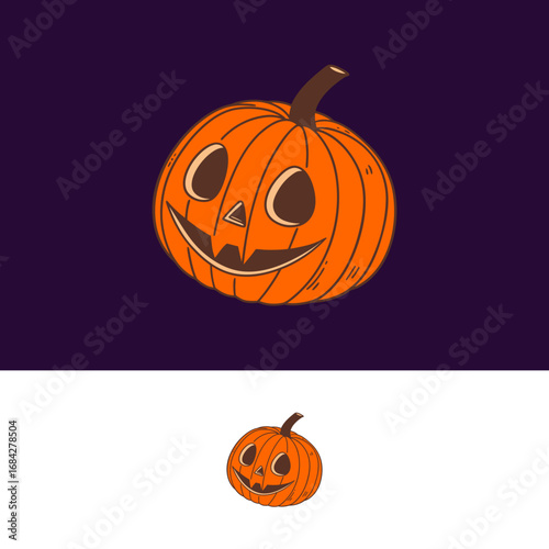 flat design pumpkin simple