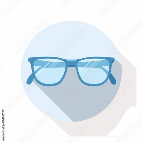 Flat Vector Illustration of Reading Glasses, Isolated on White Background