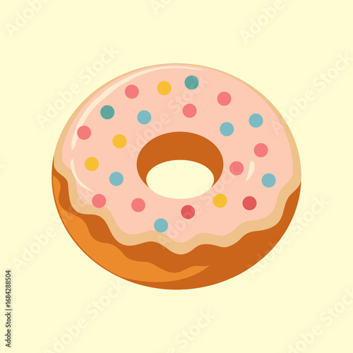 sweet donuts with sprinkles on top